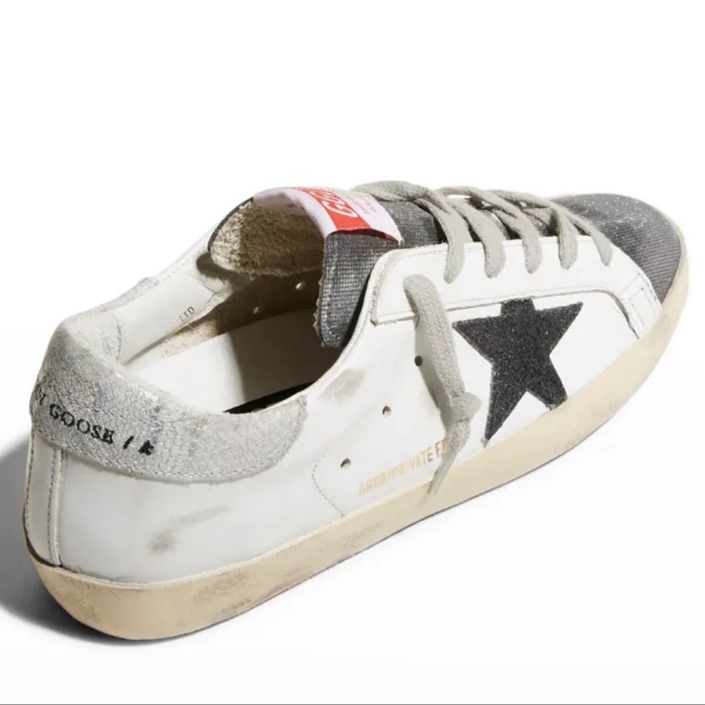 Golden Goose Superstar Mixed Media Checkered Low-Top Sneakers - Picture 4 of 12
